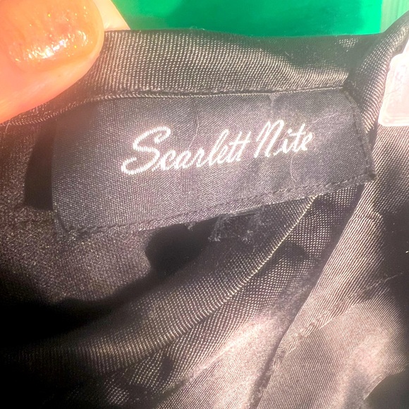 Size12 Scarlett Nite Silk Layered Black Skirt Back Zipper Very Elegant Chic - Picture 7 of 14